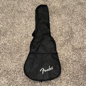 Black Fender Thin Backpack Style Electric  Guitar Gig Bag w/ Logo